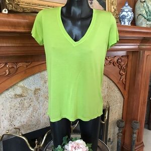Michael Kors Lime Green Modal Knit Top